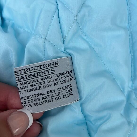 Profile Vintage Ski Down filled Puffer Jacket Coat Women’s 8 Sky Blue - Picture 15 of 16